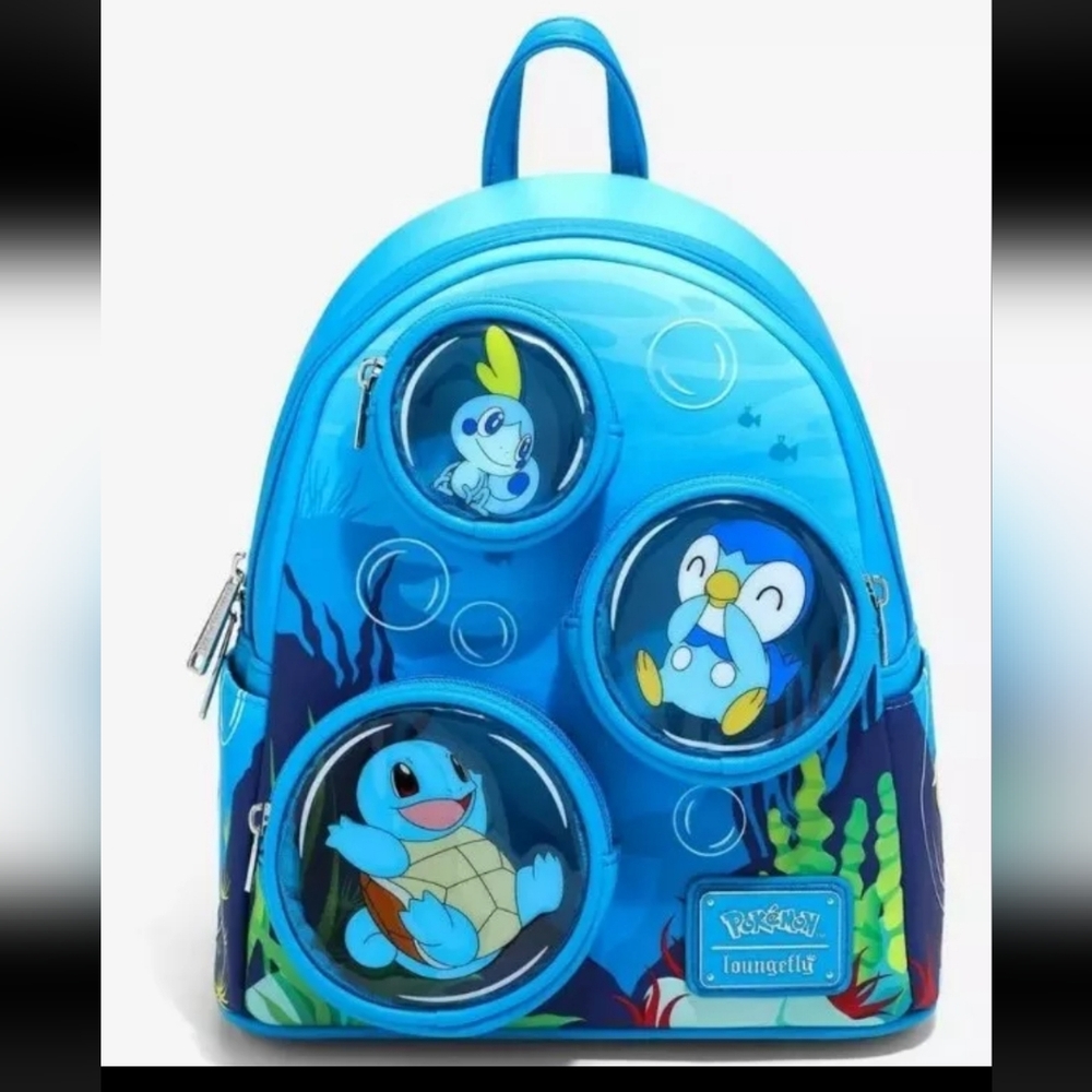 Loungefly Pokemon Squirtle Water Type Bubbles Mini Backpack
